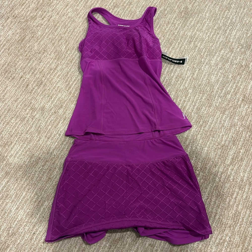 Head Pink and Purple Athletic Sundress Sleeveless Halter
